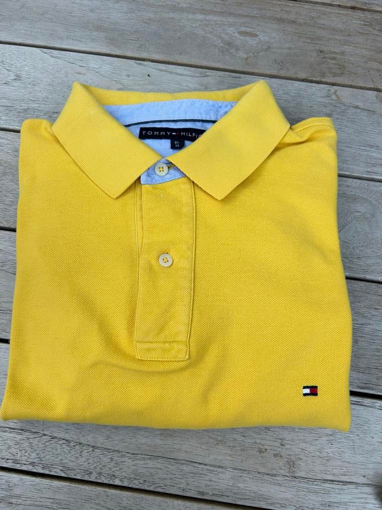Tommy hilfiger polo geel xl zgan, Kleding | Heren, Polo's, Ophalen, Zo goed als nieuw, Maat 56/58 (XL), Geel