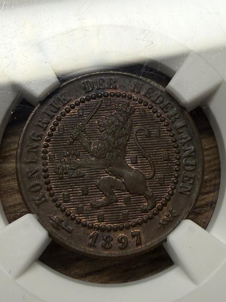 Mooie cent 1897 Wilhelmina, Ophalen of Verzenden, Koningin Wilhelmina, 1 cent, Losse munt