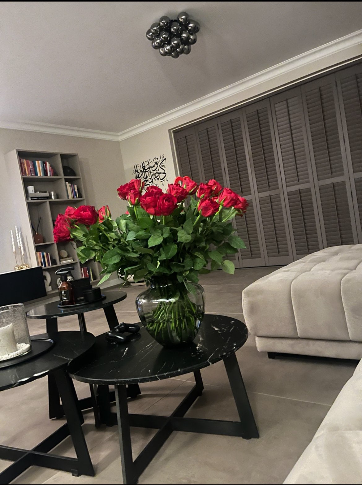 Shutters taupe 63mm, Ophalen, Zo goed als nieuw