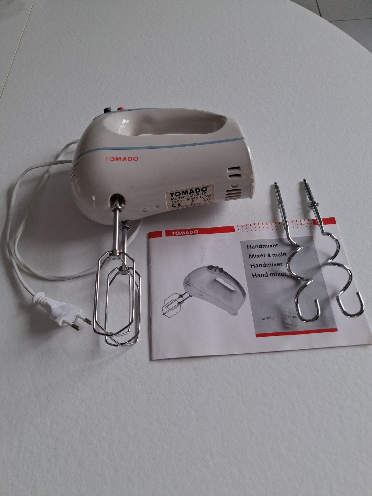 tomado handmixer, Minder dan 1 liter, Ophalen, Gebruikt, 3 snelheden of meer
