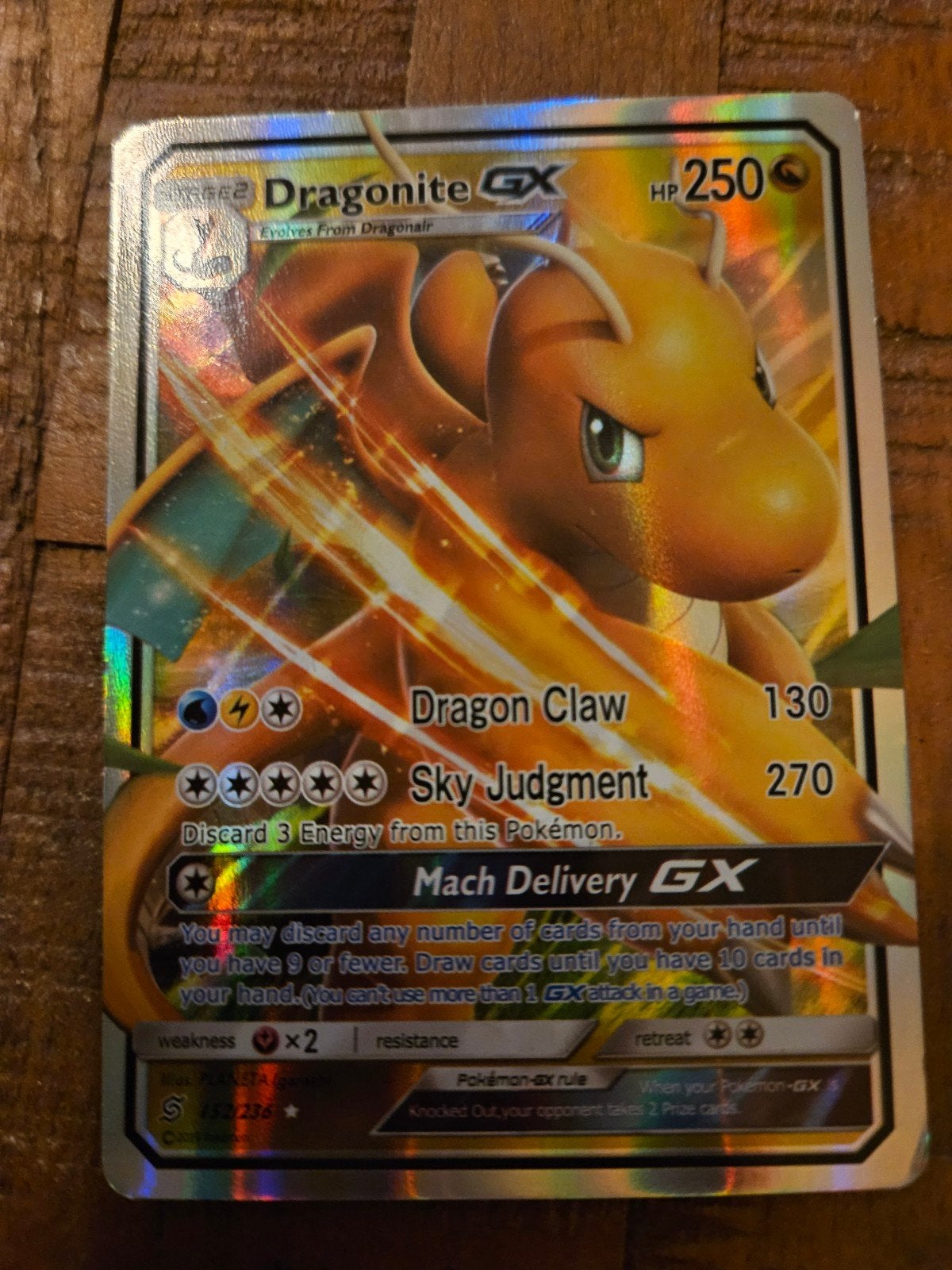 Pokémon TCG: Dragonite GX (Full Art) - Zo goed als nieuw, Hobby en Vrije tijd, Ophalen