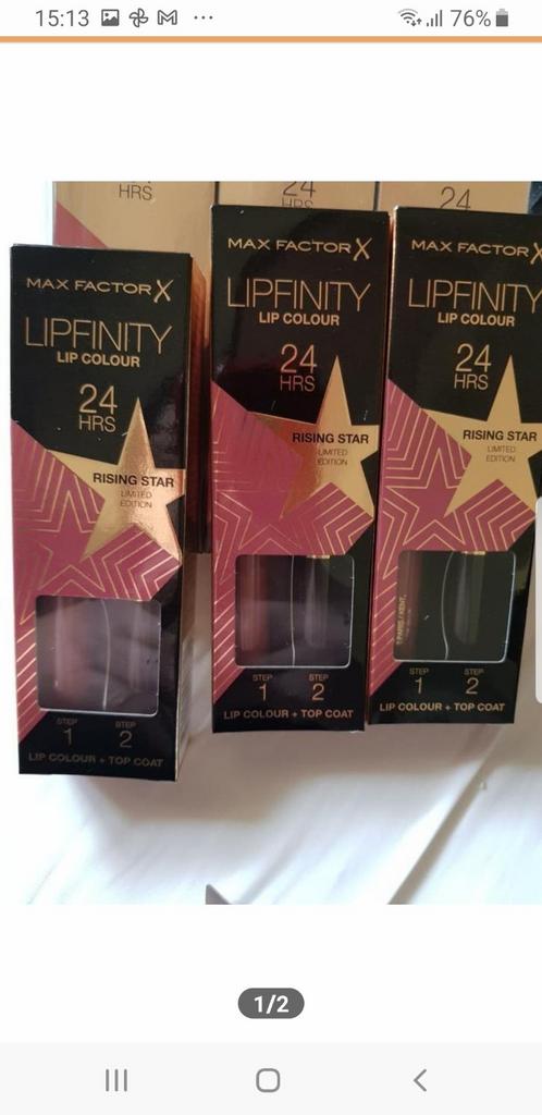 10 stuks maxfactor lipfinity zonder topcoat nr 84, Ophalen of Verzenden, Nieuw, Overige kleuren, Handen en Nagels