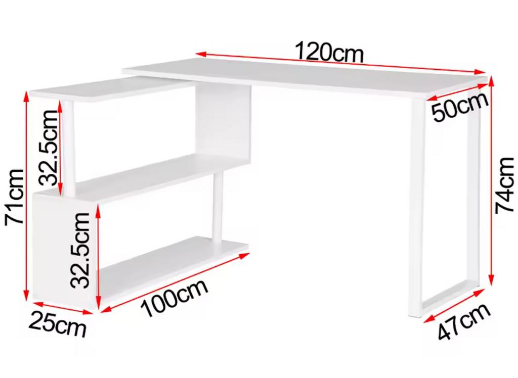 Modern bureau met zijplanken - nageltafel, Ophalen, Zo goed als nieuw