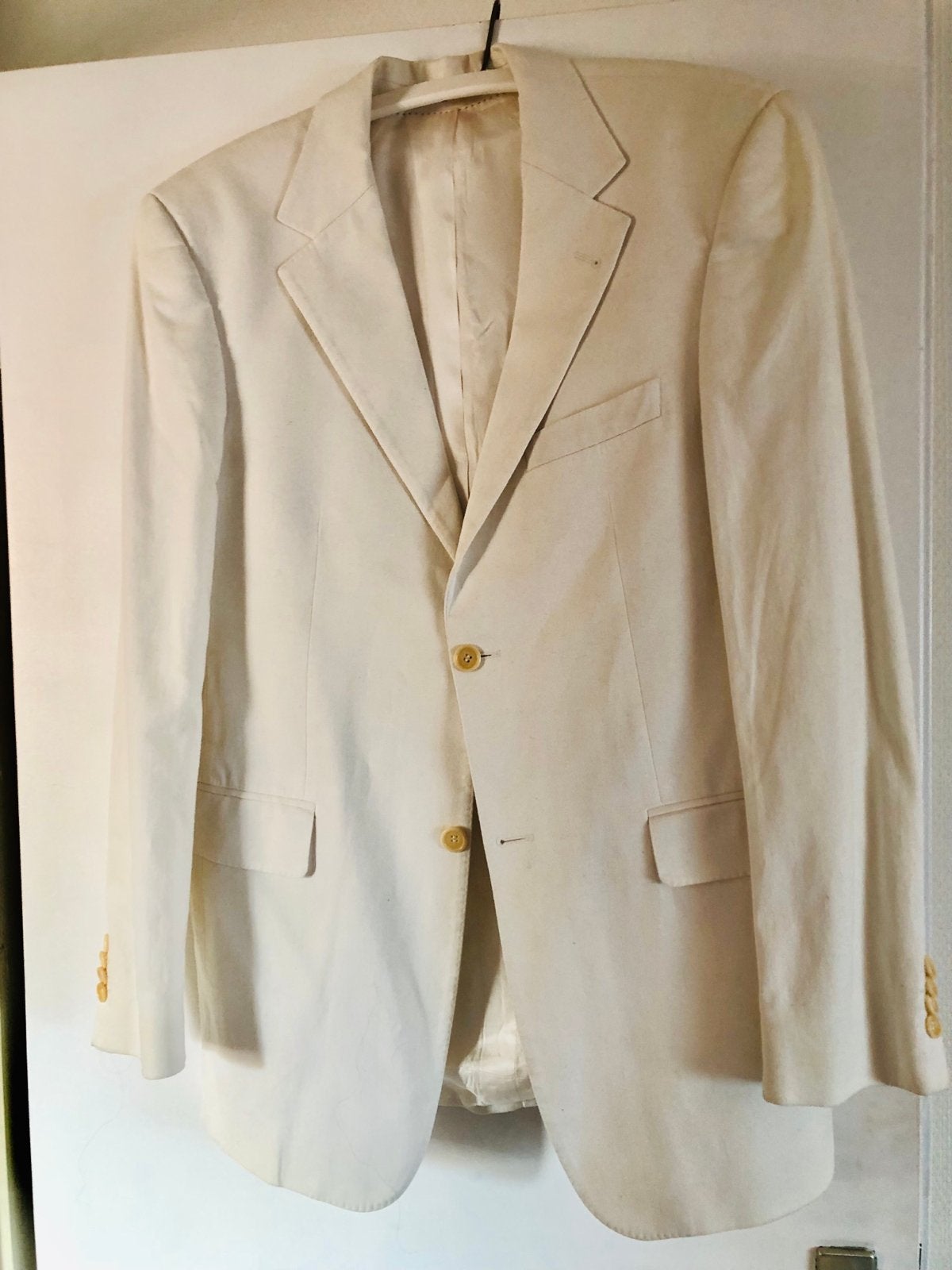 Giovane Gentile Heren Blazer - Crème - Maat 48/50 (M), Ophalen of Verzenden, Gedragen, Maat 48/50 (M), Overige kleuren