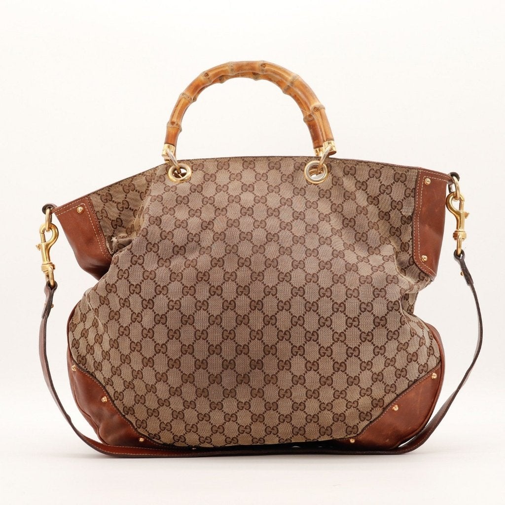 Gucci Big Bambou shopper, Verzenden, Gebruikt, Zwart, Shopper