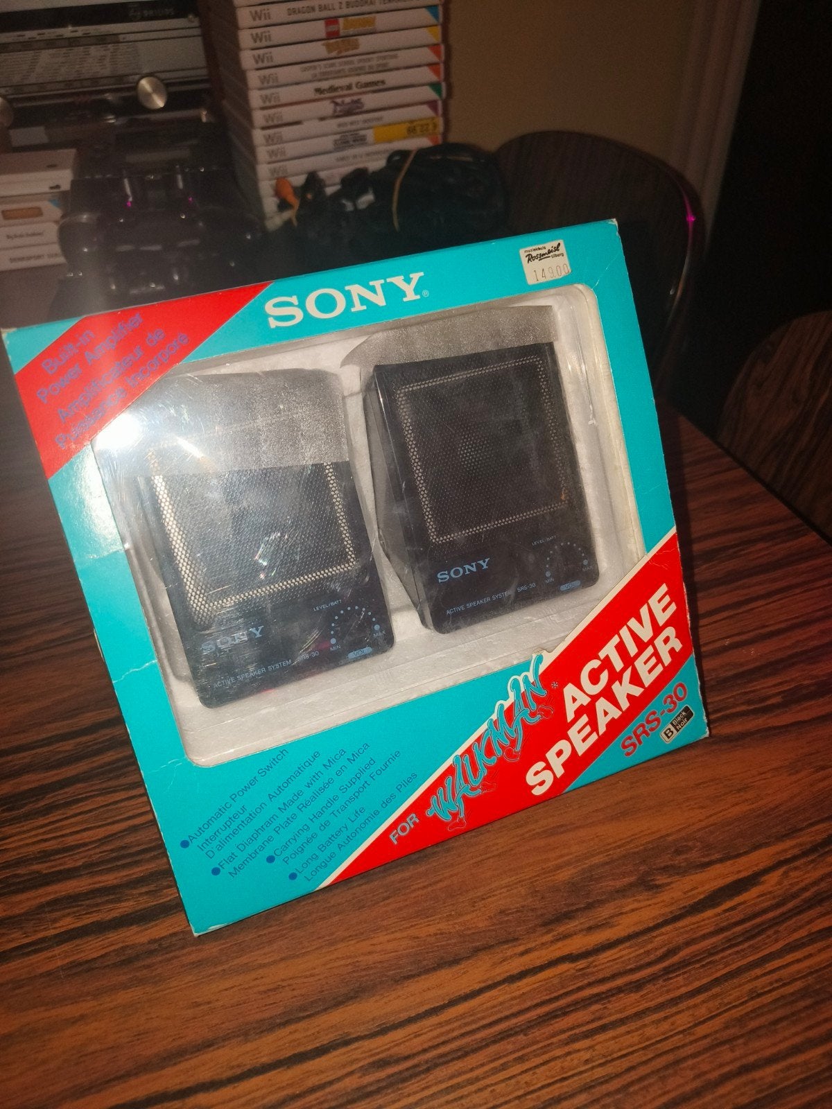Vintage Sony SRS-30 Active Speakers - in doos, Nieuw, Ophalen of Verzenden, Draagbare speaker, Sony