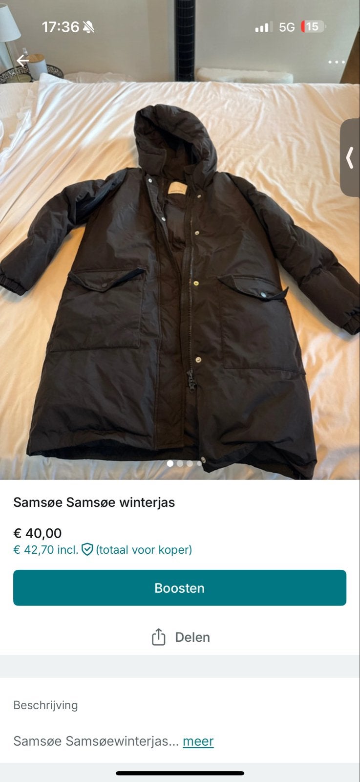 Samsøe Samsøe winterjas - Zo goed als nieuw, Ophalen of Verzenden, Zo goed als nieuw, Maat 34 (XS) of kleiner, Zwart