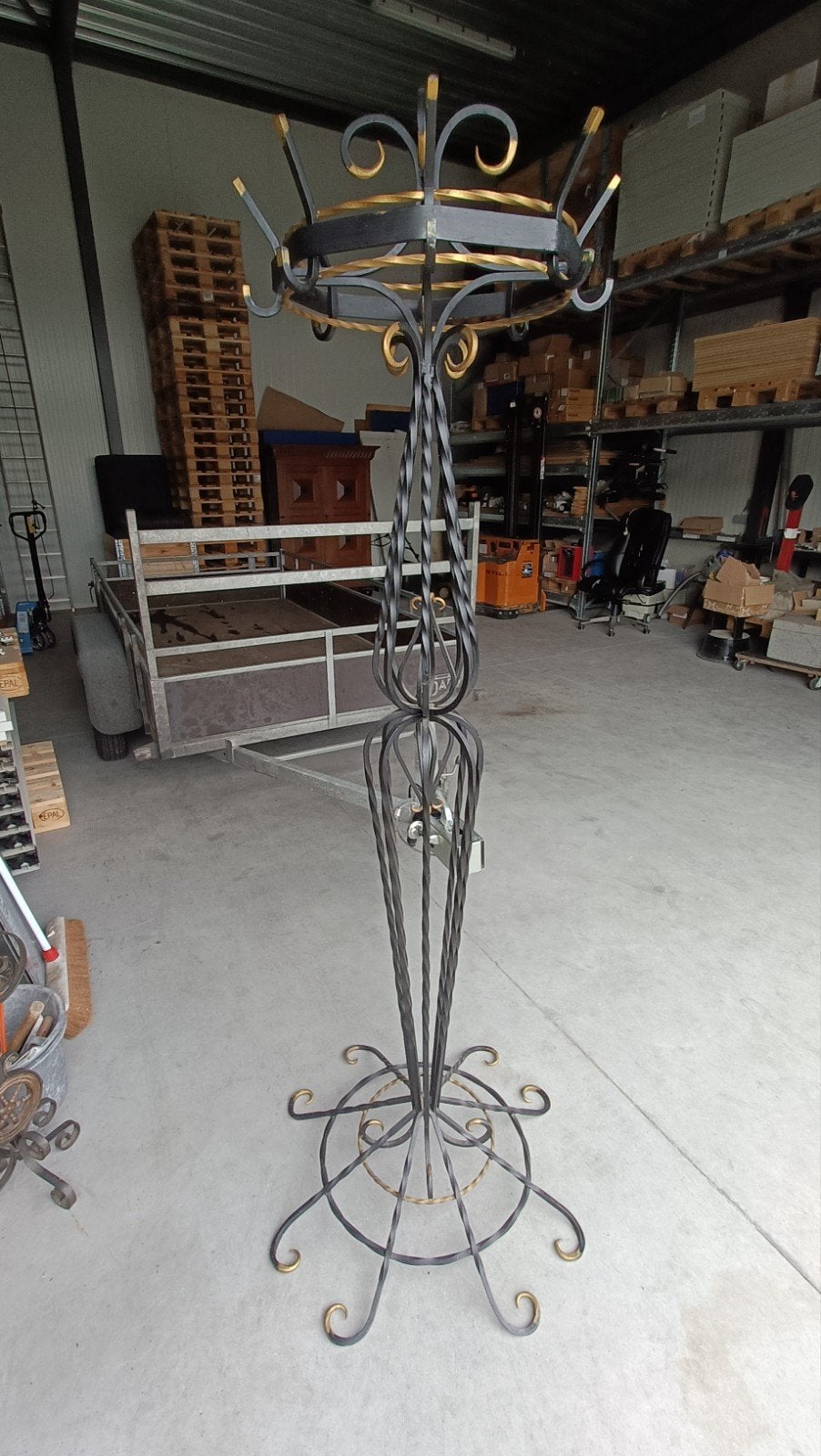 smeedijzeren kapstok, Huis en Inrichting, Ophalen, Hout, Wandkapstok, Minder dan 100 cm