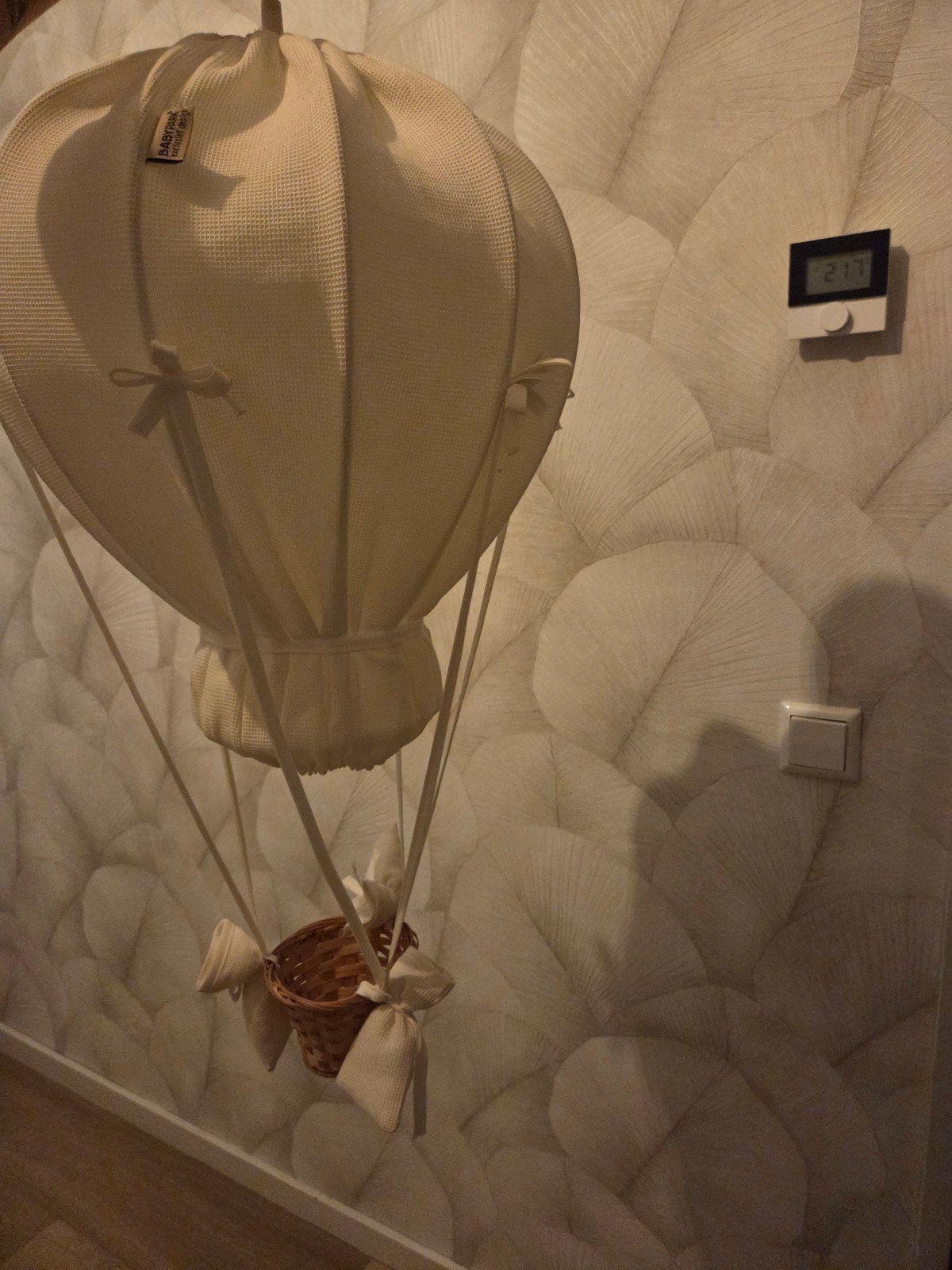 BabyPark Luchtballon Lamp - Crème/Wit, Kinderen en Baby's, Ophalen, Overige merken, Zo goed als nieuw, Wit