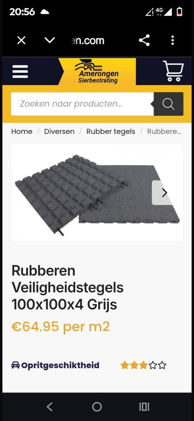 Rubberen veiligheids tegels te koop, Caravans en Kamperen, Ophalen, Nieuw