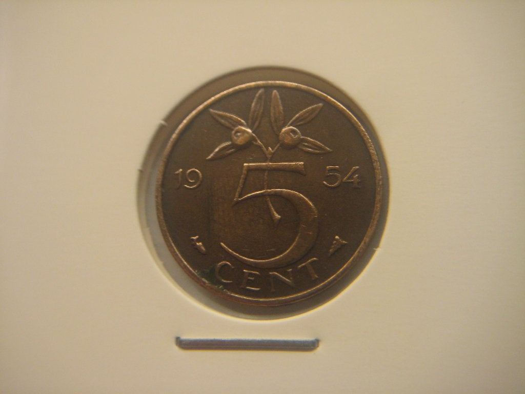 munt 5 cent (stuiver )   1954    MISSLAG, Postzegels en Munten, Munten | Nederland, Ophalen of Verzenden, Koningin Juliana, 5 cent
