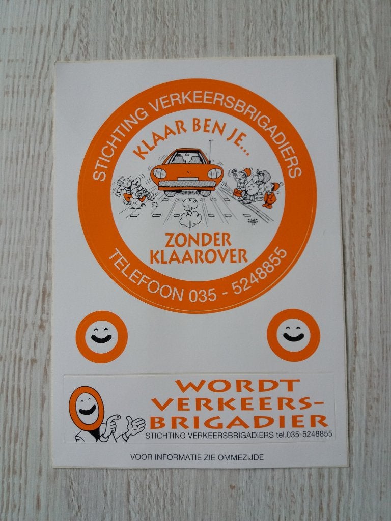 stickervel STICHTING VERKEERSBRIGADIERS, Ophalen of Verzenden, Zo goed als nieuw, Overige typen