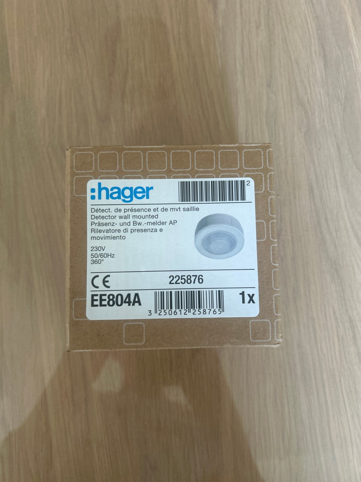 Hager EE804A Bewegingsmelder/Aanwezigheidsdetector, Ophalen of Verzenden, Nieuw, Overige typen