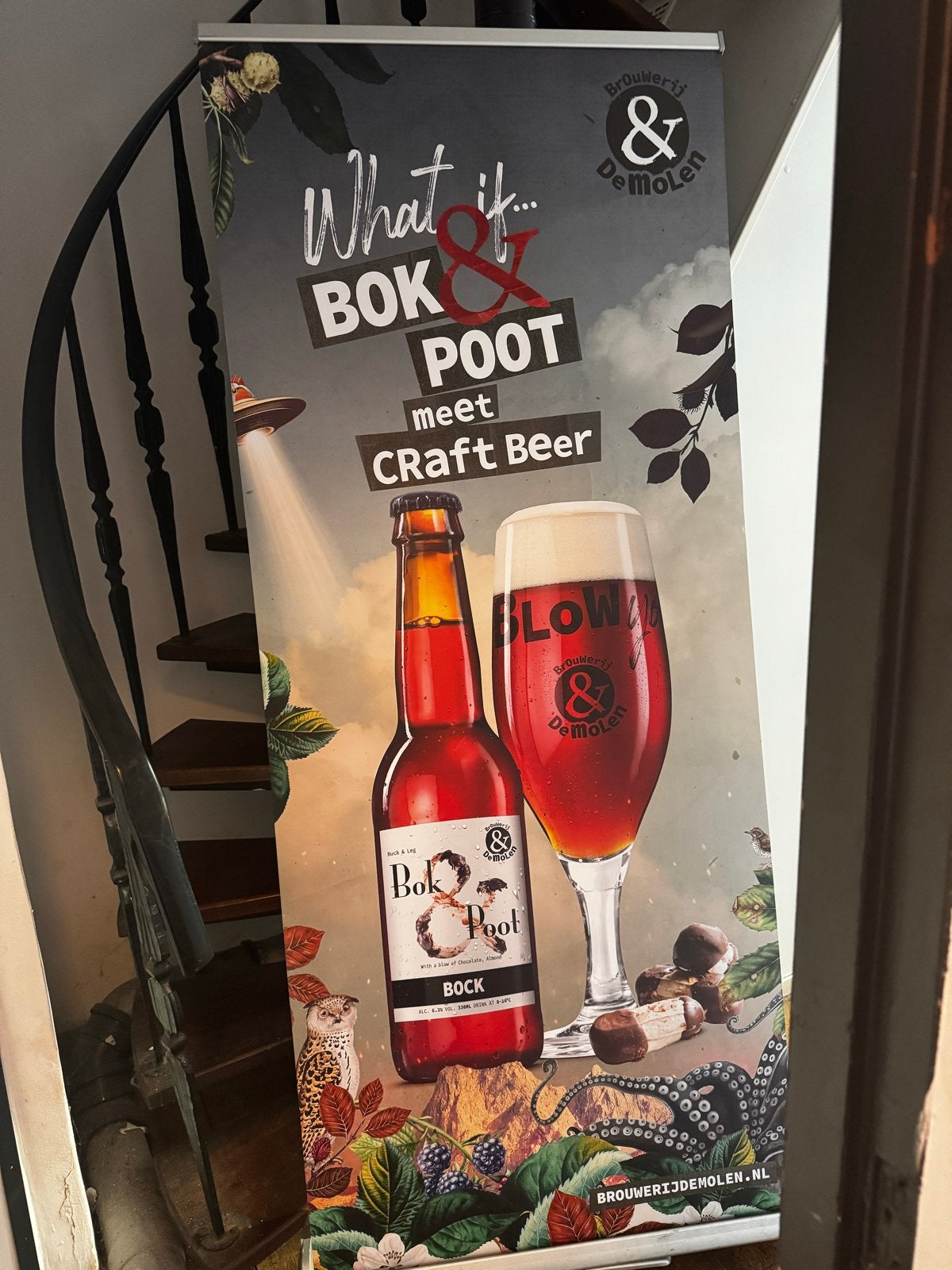 Brouwerij de Molen Bok & Poot Oprolbanner, Verzamelen, Biermerken, Ophalen