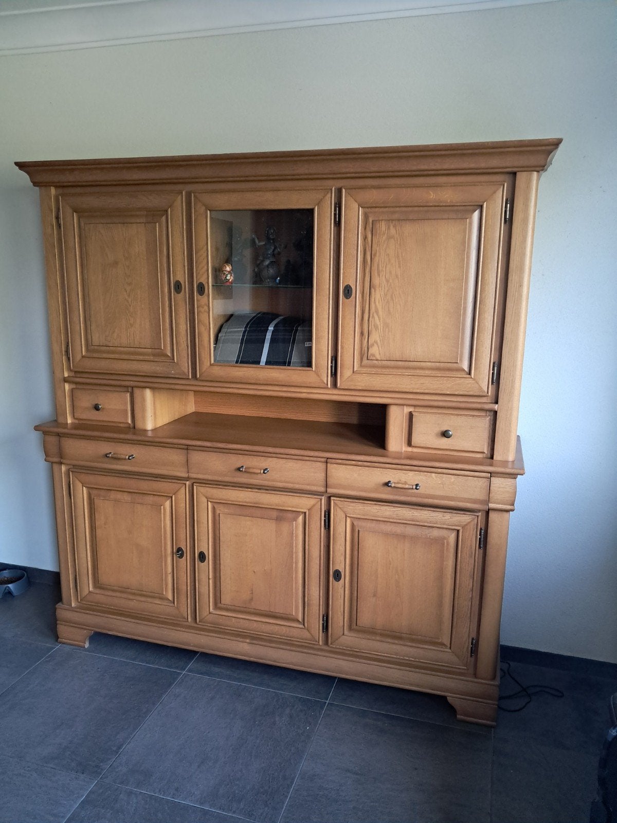Kast eiken goossens, Ophalen, Glas, Gebruikt, Met deur(en)
