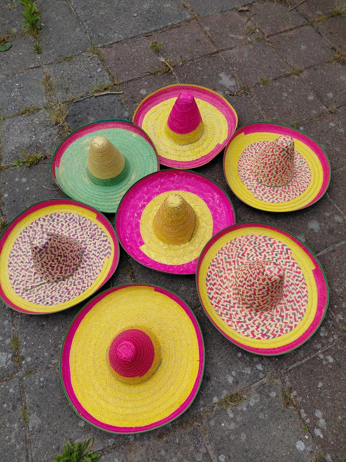 6 Sombrero's - 55cm doorsnede - Ook los te koop, Ophalen, Nieuw, Hoed