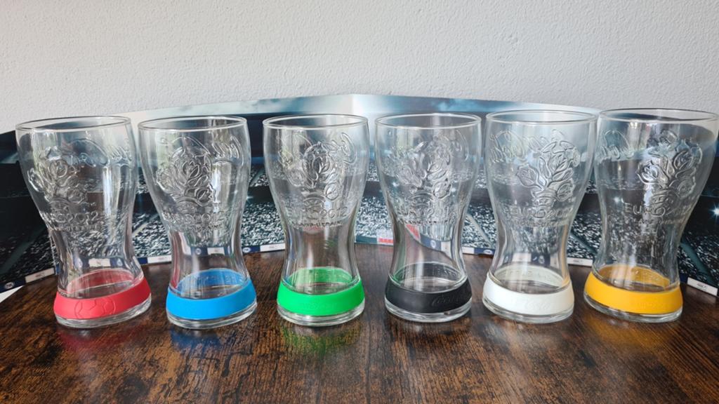 Complete set Coca Cola glazen Uefa Euro Ek voetbal 2012, Ophalen, Zo goed als nieuw, Frisdrankglas