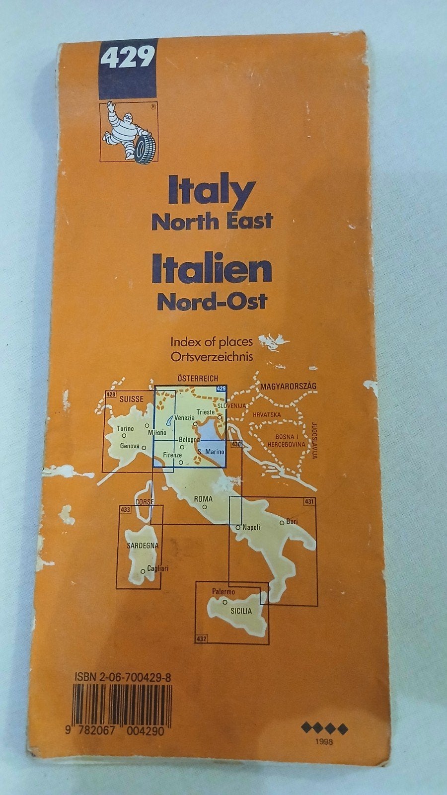Michelin Kaart Italië Noord-Oost (1998), Ophalen of Verzenden