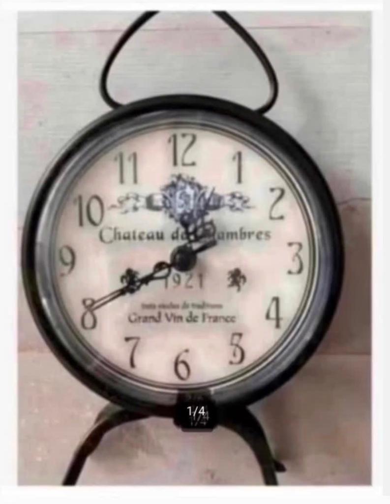 Mooie Brocante klok, “Chateau de Chambre” 27 cm, Huis en Inrichting, Woonaccessoires | Klokken, Wandklok, Ophalen of Verzenden