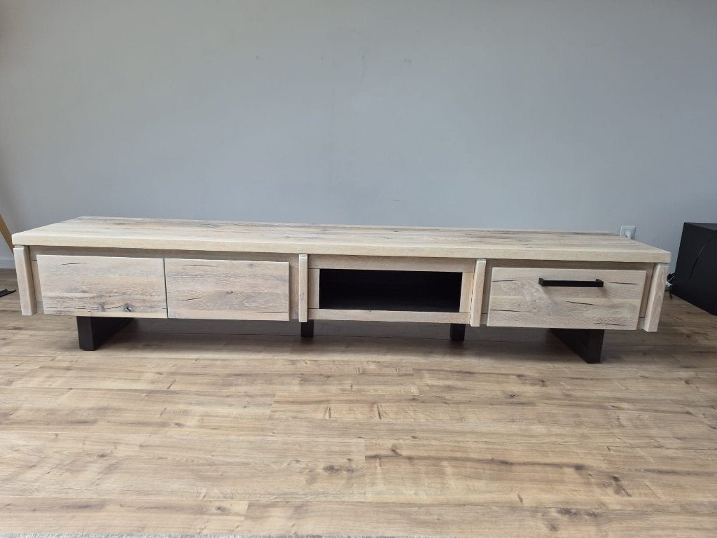 TV dressoir, Ophalen, Gebruikt, Eikenhout, 200 cm of meer