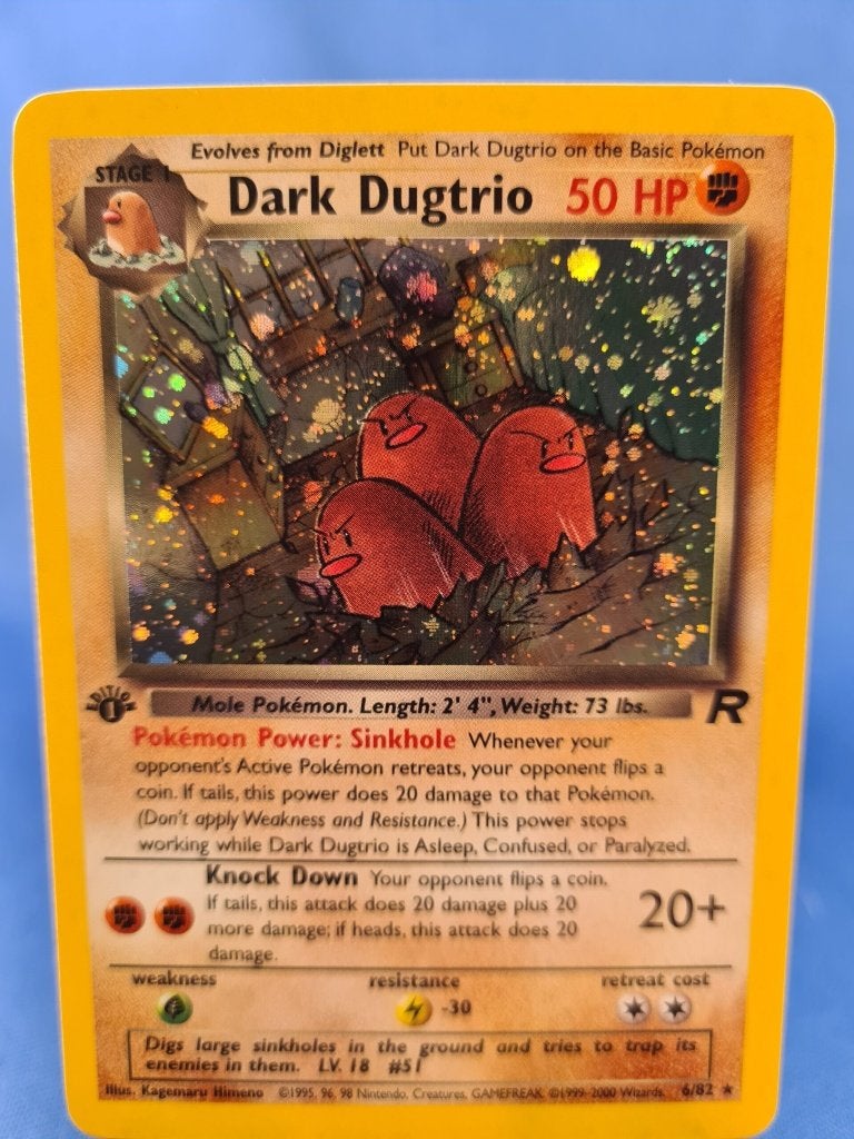 Dark Dugtrio 6/82 - Team Rocket (1st edition), Verzenden, Gebruikt