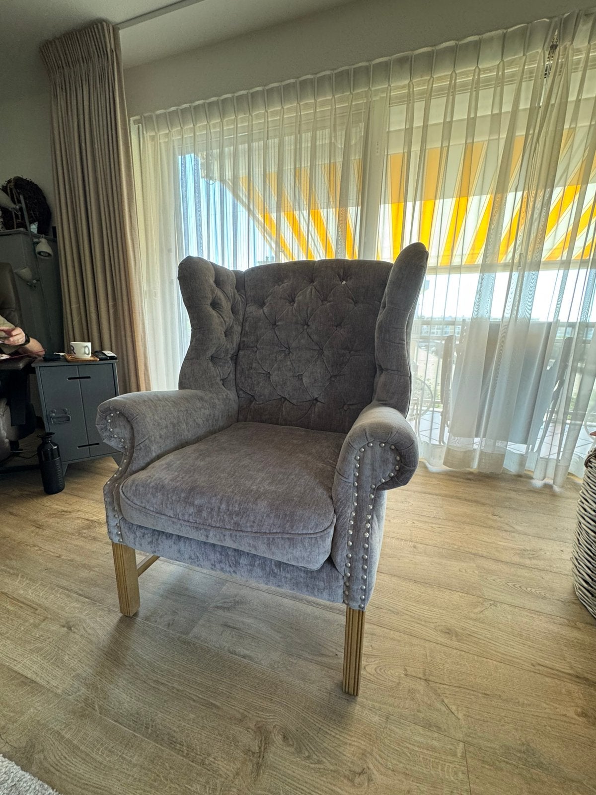 Rivera Maison,  Franklin Park Wing Chair, pellini, camel, Huis en Inrichting, Ophalen, Zo goed als nieuw, 75 tot 100 cm, 50 tot 75 cm