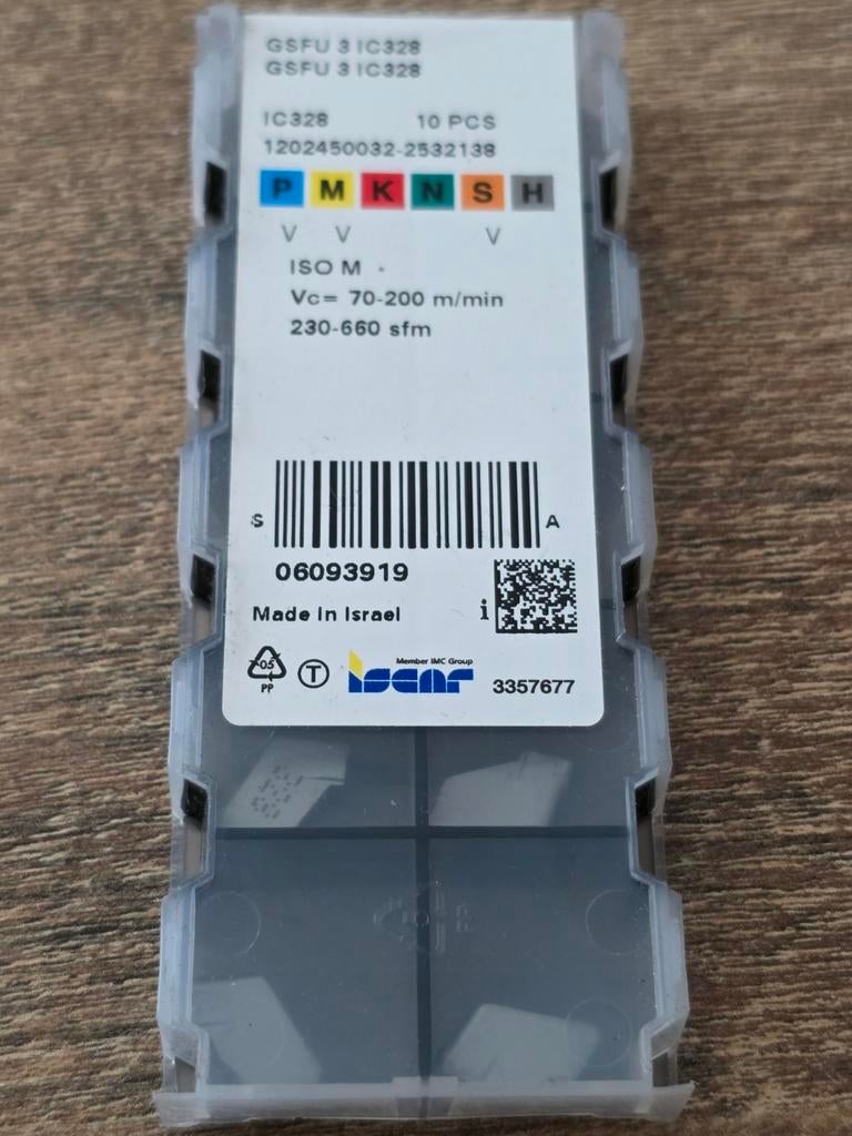 Iscar GFSU 3 IC328 Wisselplaatjes, Ophalen of Verzenden, Nieuw