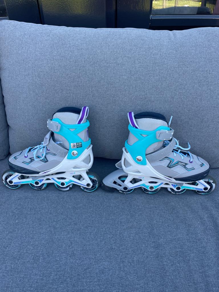 Oxelo inline skates, verstelbaar maat 32-35, Ophalen of Verzenden, Gebruikt, Overige typen, Overige merken