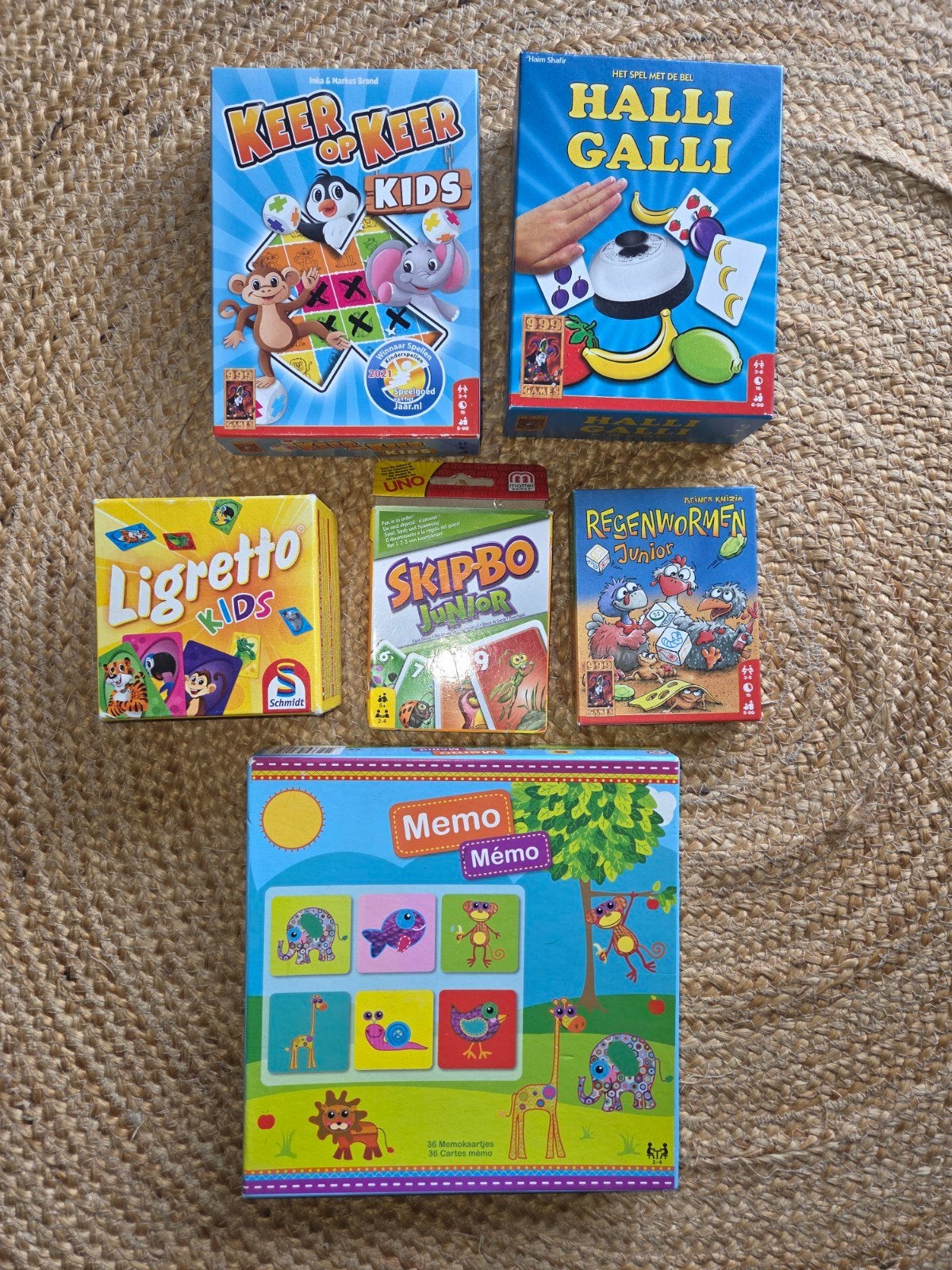 Diverse Kinderspellen: Keer op Keer Kids, Halli Galli, etc, Een of twee spelers, Ophalen of Verzenden, Gebruikt, Diverse