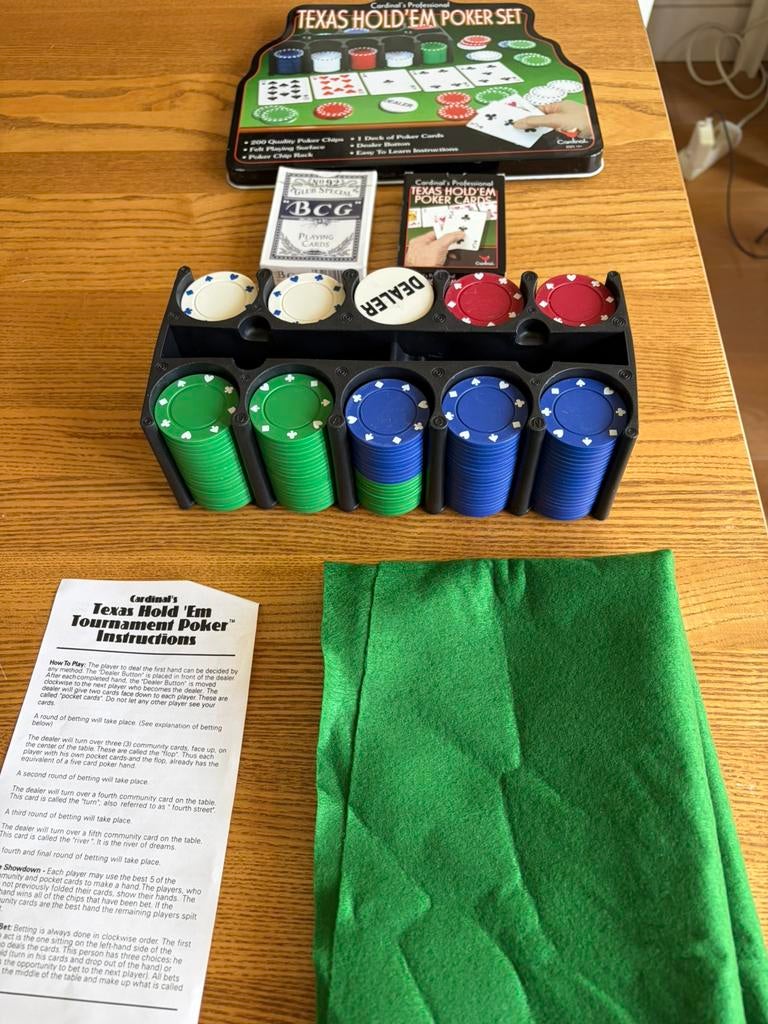 Poker set - Texas Hold’em, Ophalen, Zo goed als nieuw