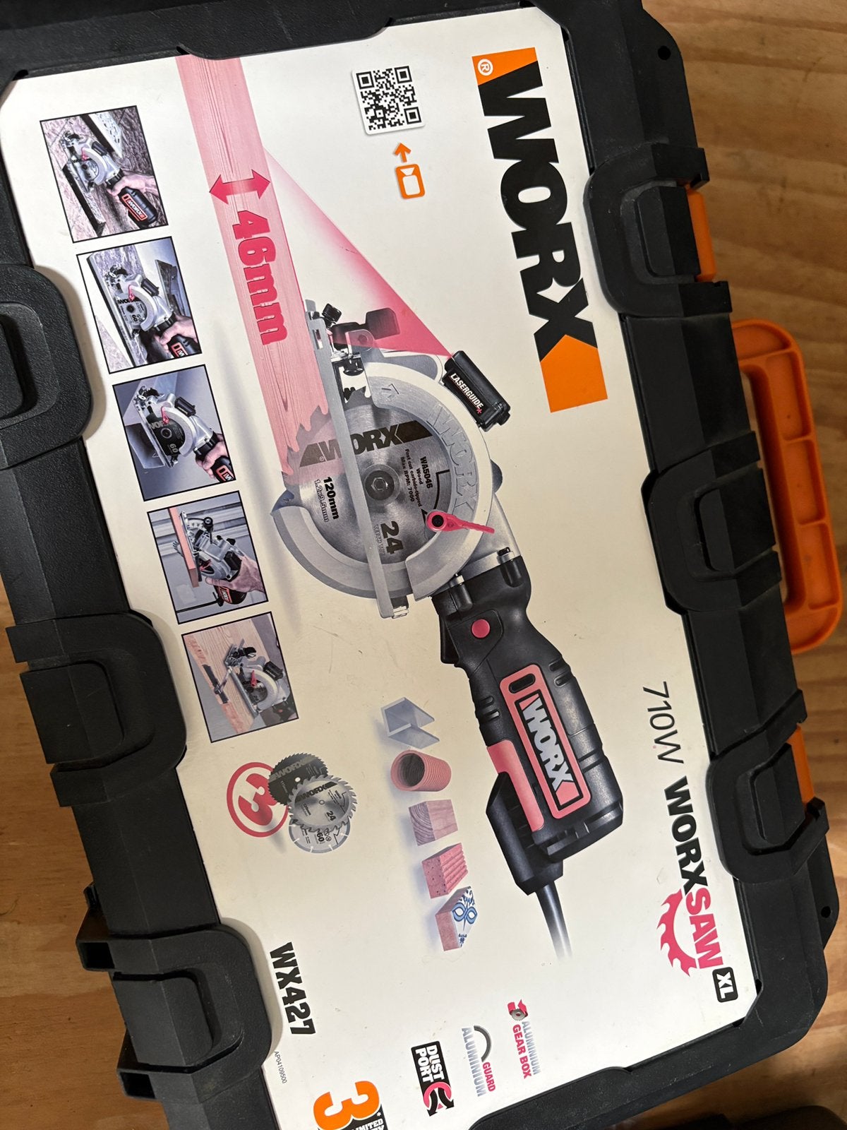 Workx WX427 Cirkelzaag Multifunctioneel, Gebruikt, Cirkelzaag, 600 tot 1200 watt, Ophalen of Verzenden