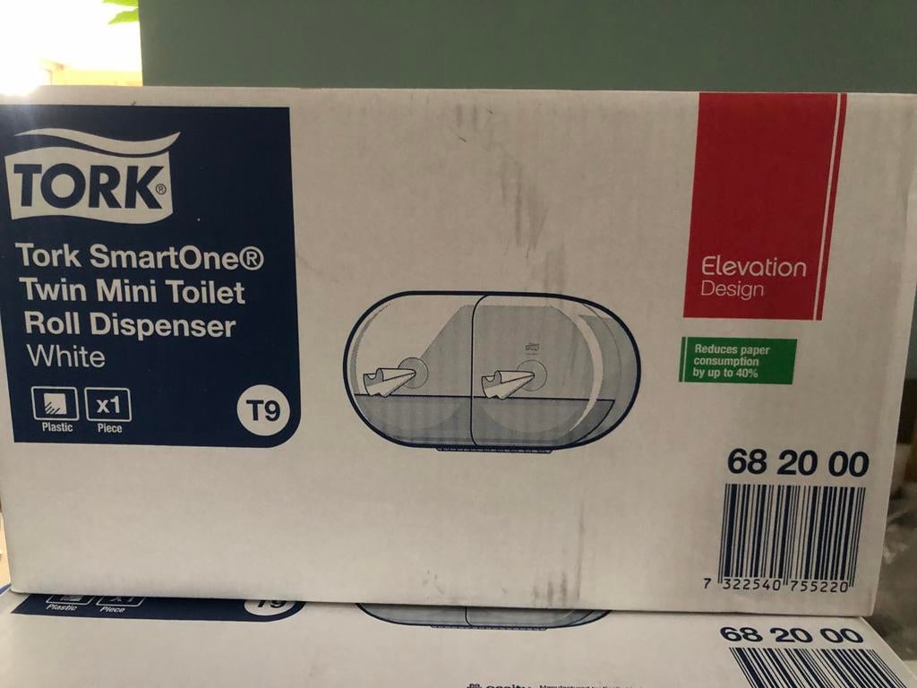 Tork SmartOne Twin Mini Toiletrol Dispenser Wit T9, Ophalen of Verzenden, Nieuw