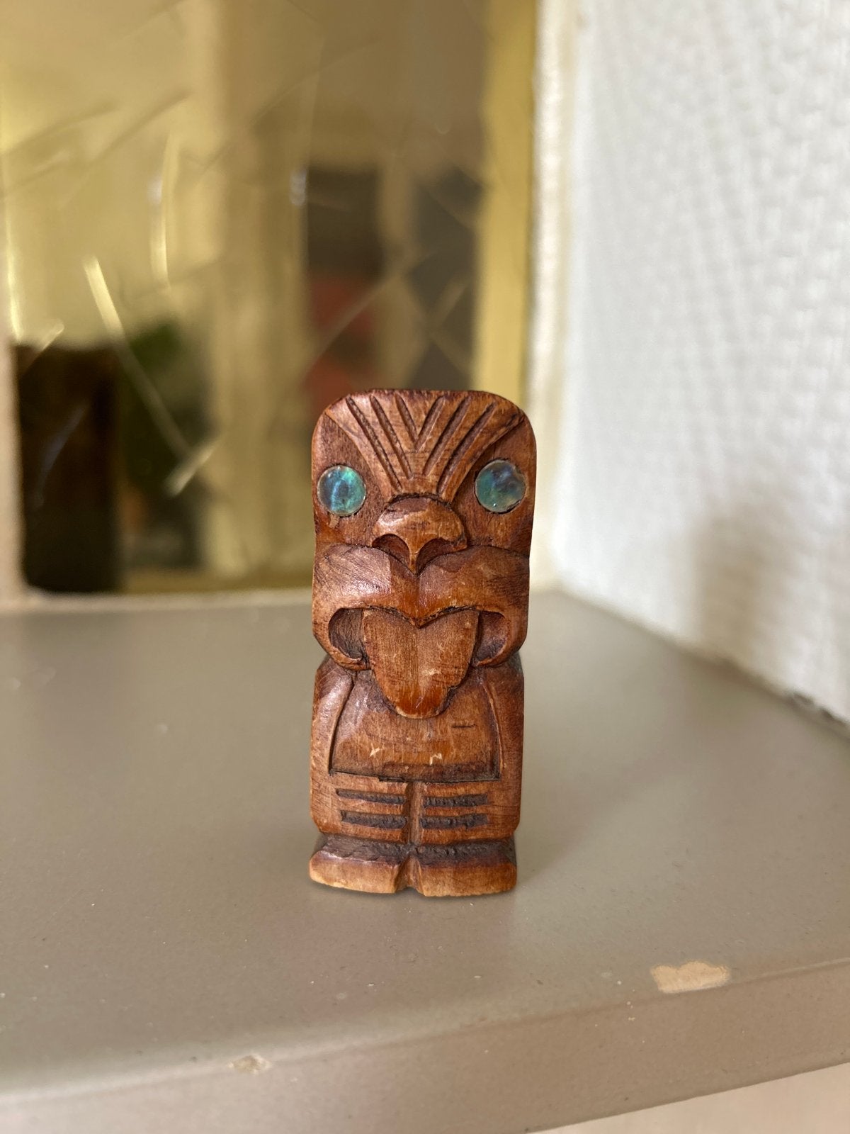 Vintage Handgesneden Māori Tiki Beeldje – Nieuw-Zeeland, Antiek en Kunst, Kunst | Beelden en Houtsnijwerken, Minder dan 20 cm