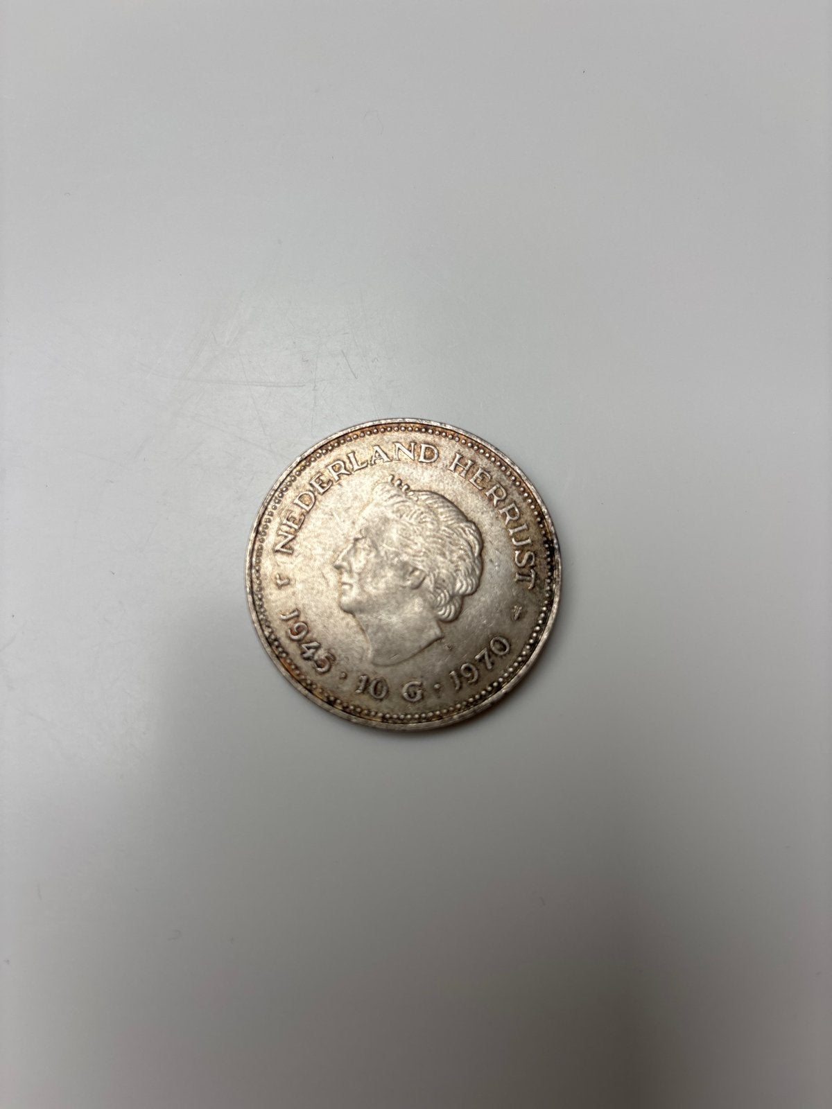 Zilveren 10 Gulden Munt Koningin Juliana 1970, Postzegels en Munten, Koningin Juliana, Zilver, Ophalen of Verzenden, Losse munt