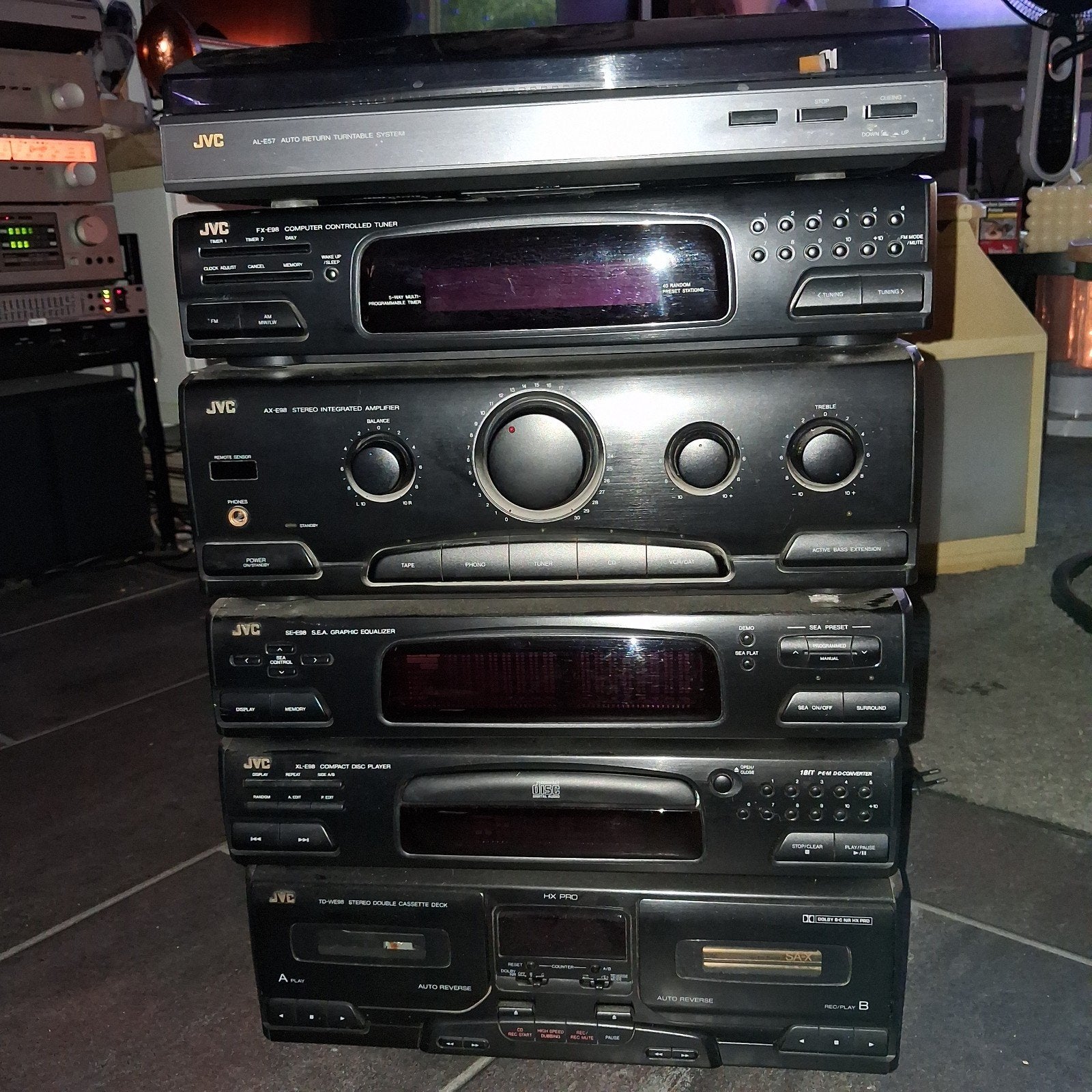 JVC Stereo Installatie met Platenspeler, CD, Cassette, Tuner, Ophalen of Verzenden