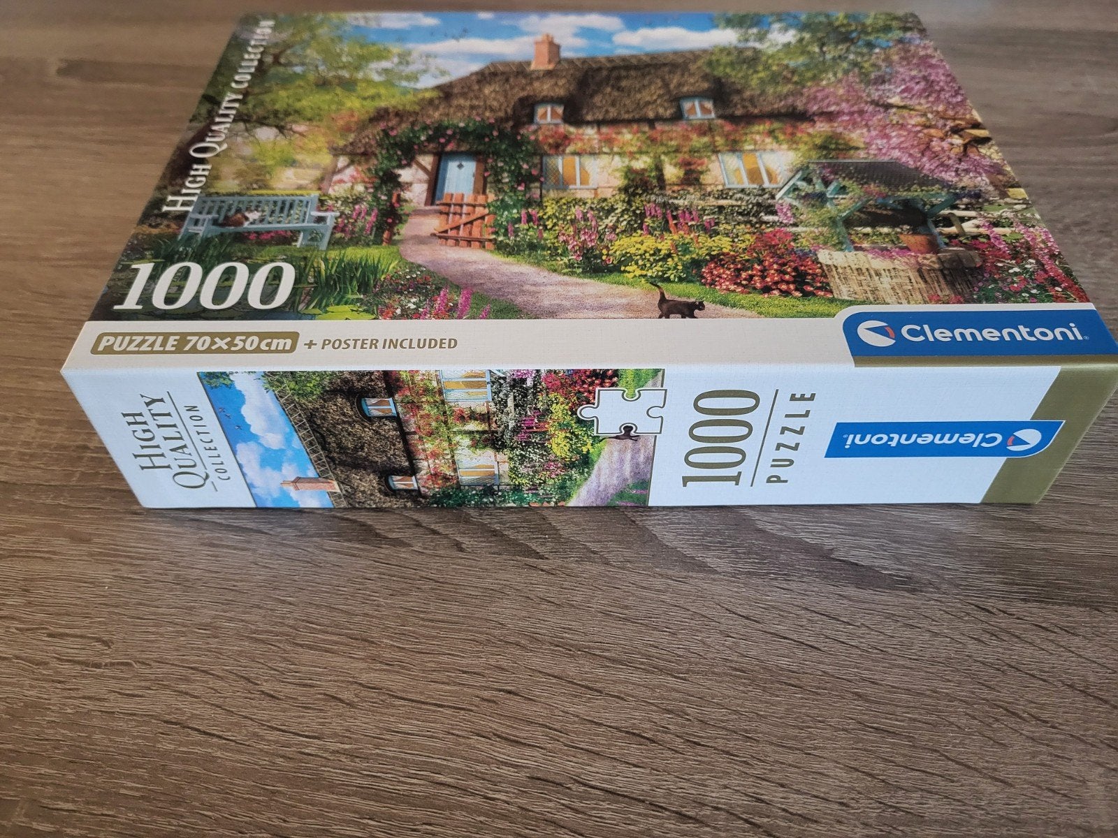 Clementoni Legpuzzel 1000 stukjes - Cottage met tuin, Ophalen of Verzenden, 500 t/m 1500 stukjes, Zo goed als nieuw, Legpuzzel