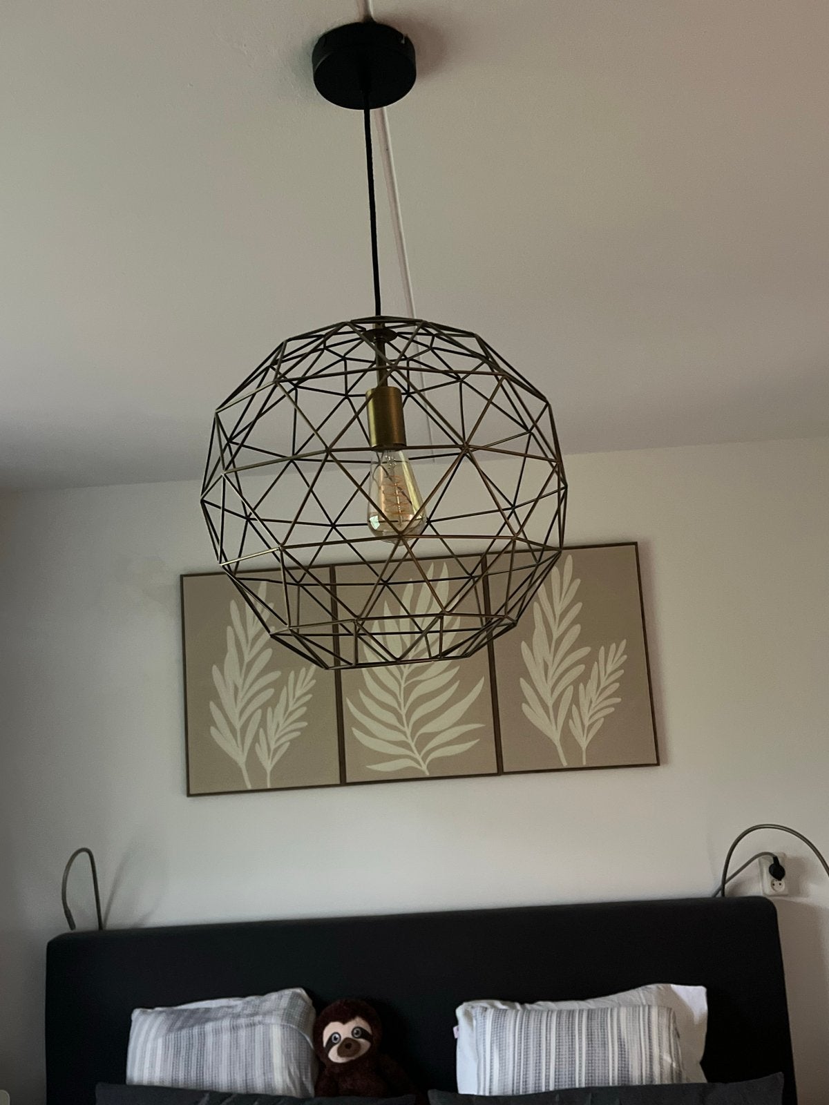 Karwei hanglamp Inez messing - Zo goed als nieuw, Huis en Inrichting, Ophalen of Verzenden, Zo goed als nieuw, Metaal, E27 (groot)