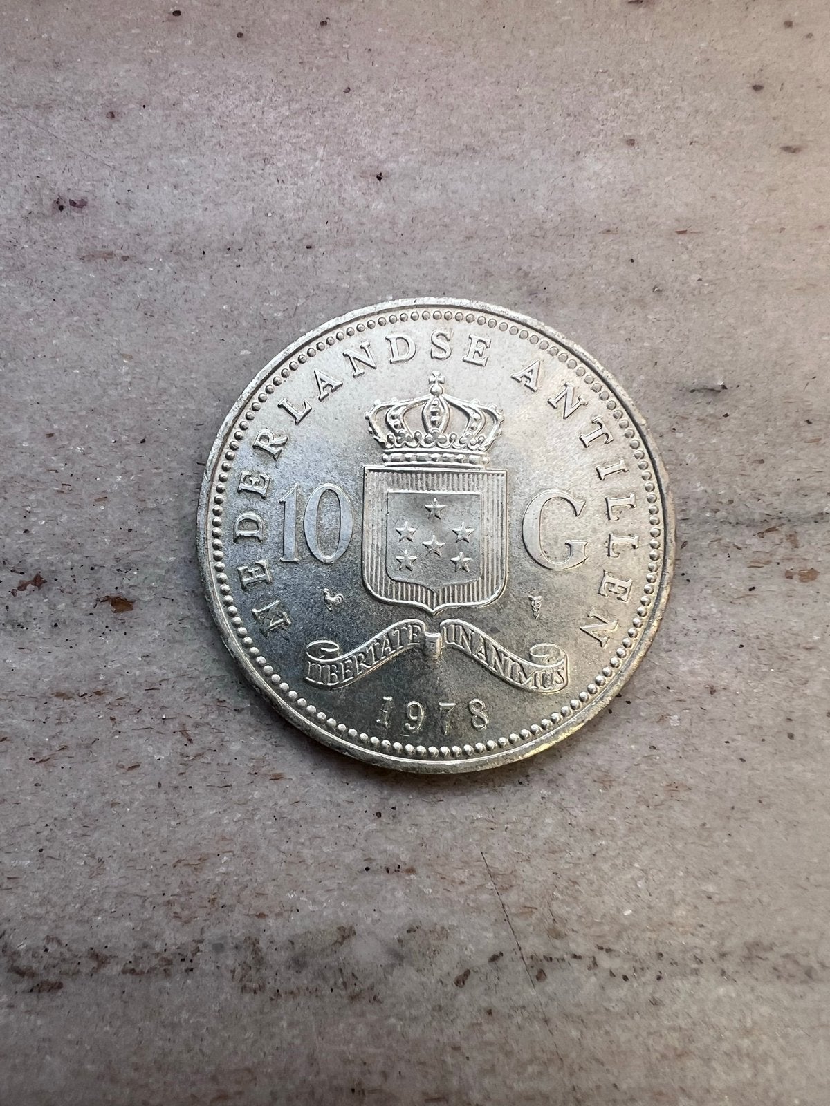 10 Gulden Nederlandse Antillen 1978 Juliana Regina, Ophalen of Verzenden, Koningin Juliana, 10 gulden, Losse munt