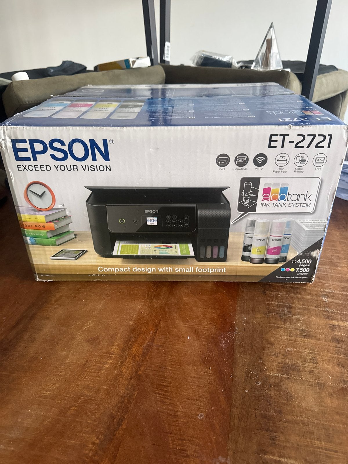 Epson ET-2721 EcoTank All-in-One Printer, Computers en Software, Printers, Ophalen, Inkjetprinter, All-in-one, Draadloos
