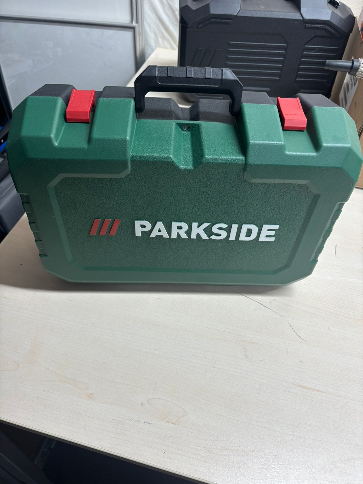 Parkside PAFR 20-Li A1 20V Accu Tegeltriller+ Koffer, Ophalen, Decoupeerzaag, Zo goed als nieuw, 30 tot 70 mm