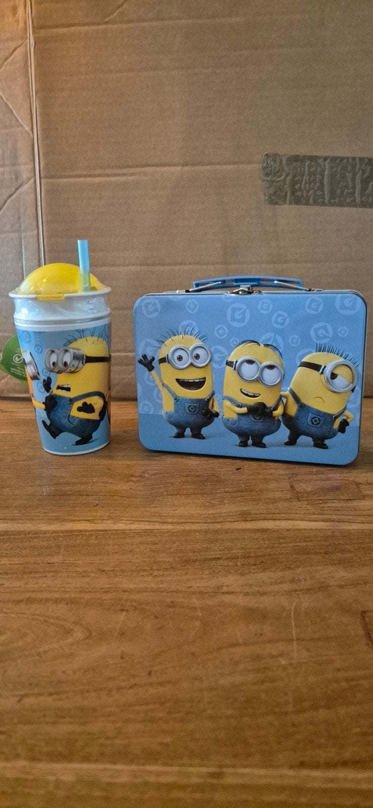Minions Lunchbox en Beker Set, Ophalen of Verzenden, Zo goed als nieuw, Jongen of Meisje