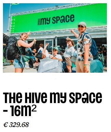 The Hive My Space 4 persoons – Rock Werchter 2026, Tickets en Kaartjes, Evenementen en Festivals, Drie personen of meer