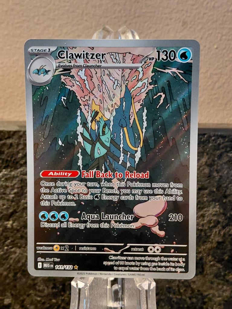 Clawitzer 141/132 Pokémon kaart, Ophalen of Verzenden, Zo goed als nieuw, Losse kaart, Foil