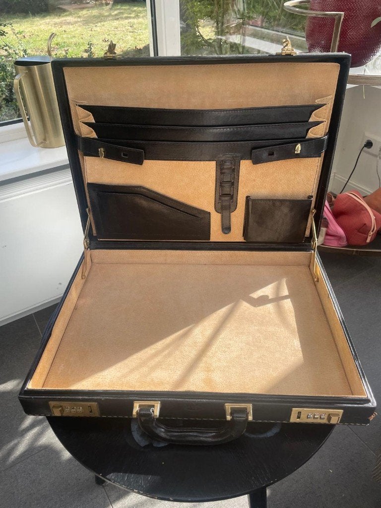 attaché koffer, Ophalen, Gebruikt, Slot, Minder dan 35 cm