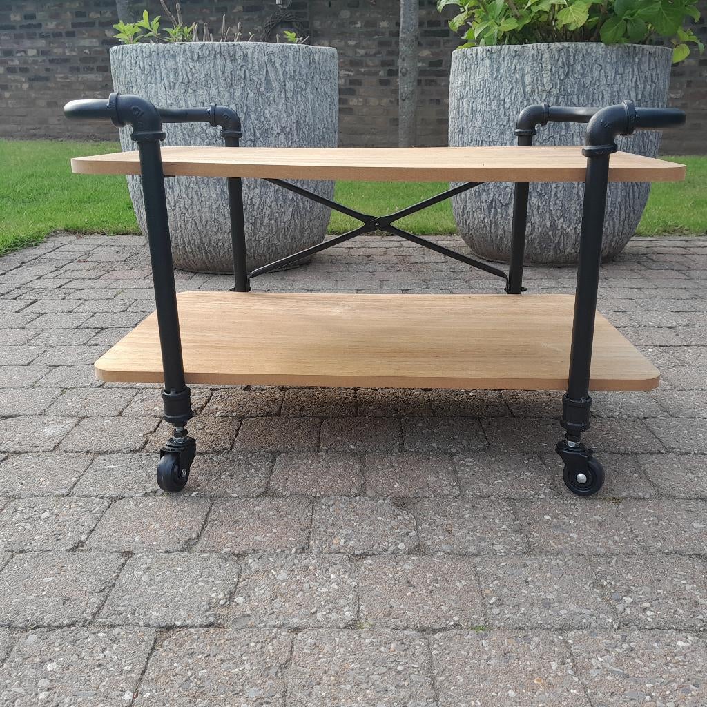 verrijdbaar tafeltje, Overige materialen, Gebruikt, 55 tot 75 cm, Rechthoekig