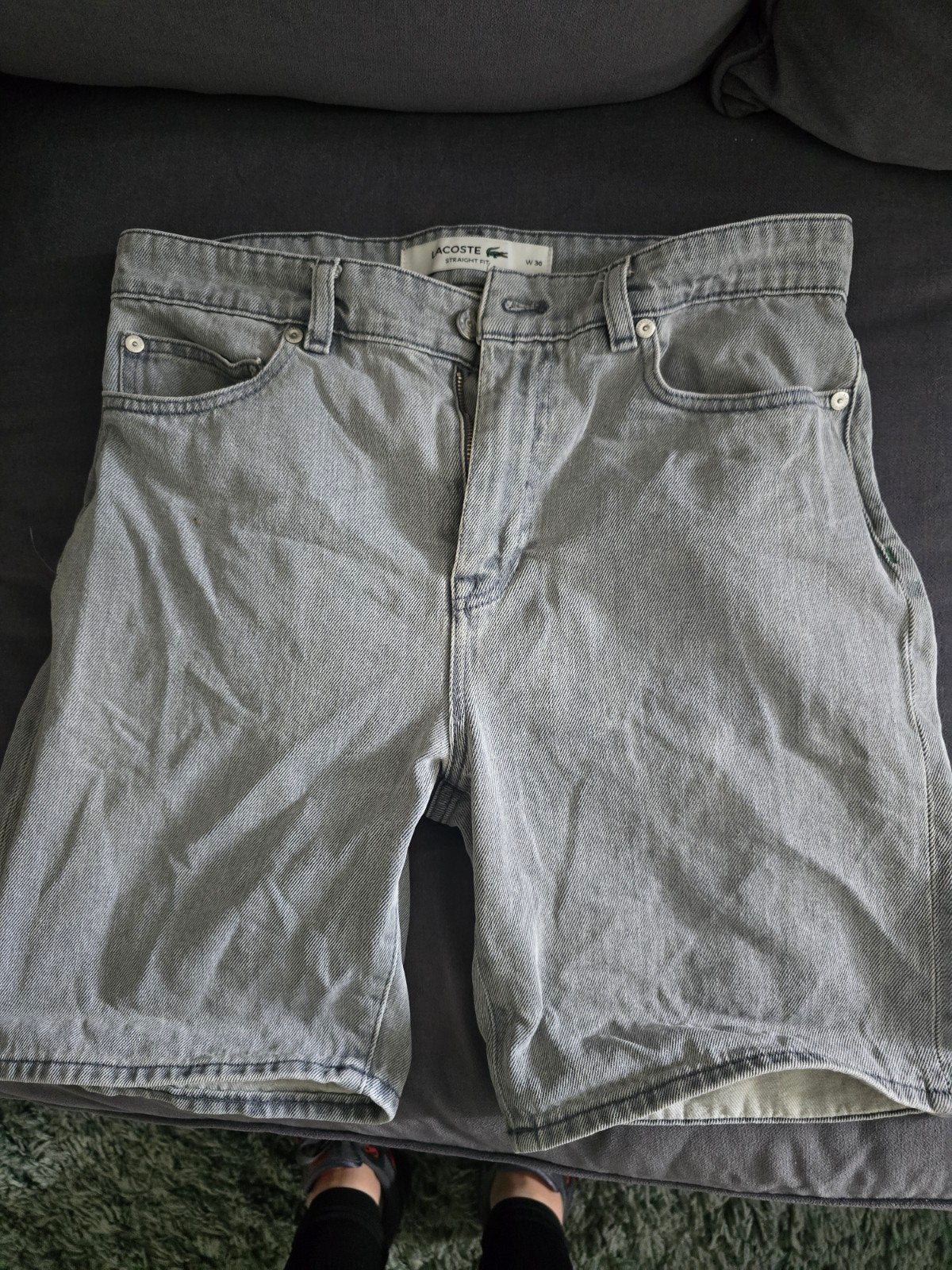 lacoste heren korte broek, Ophalen of Verzenden, Zo goed als nieuw, Grijs