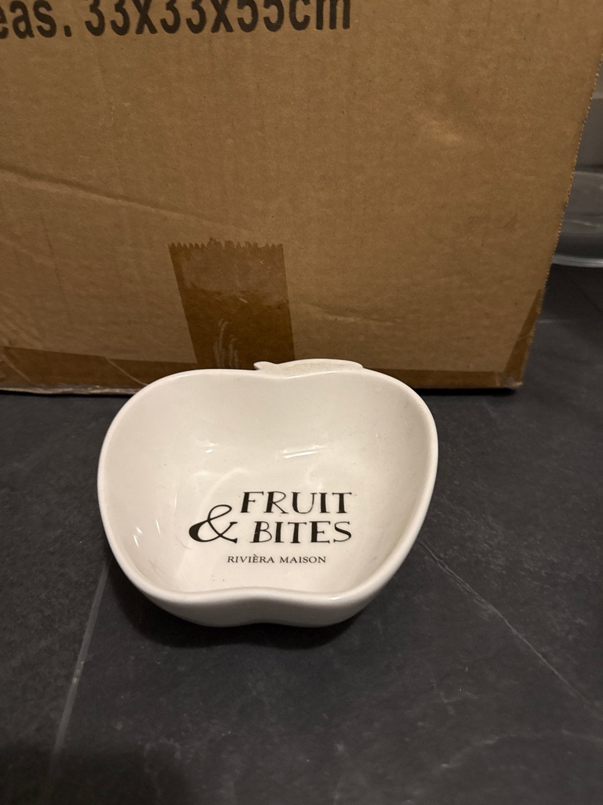 Riviera Maison 'Fruit & Bites' schaaltje, Huis en Inrichting, Ophalen of Verzenden, Zo goed als nieuw, Modern, Wit