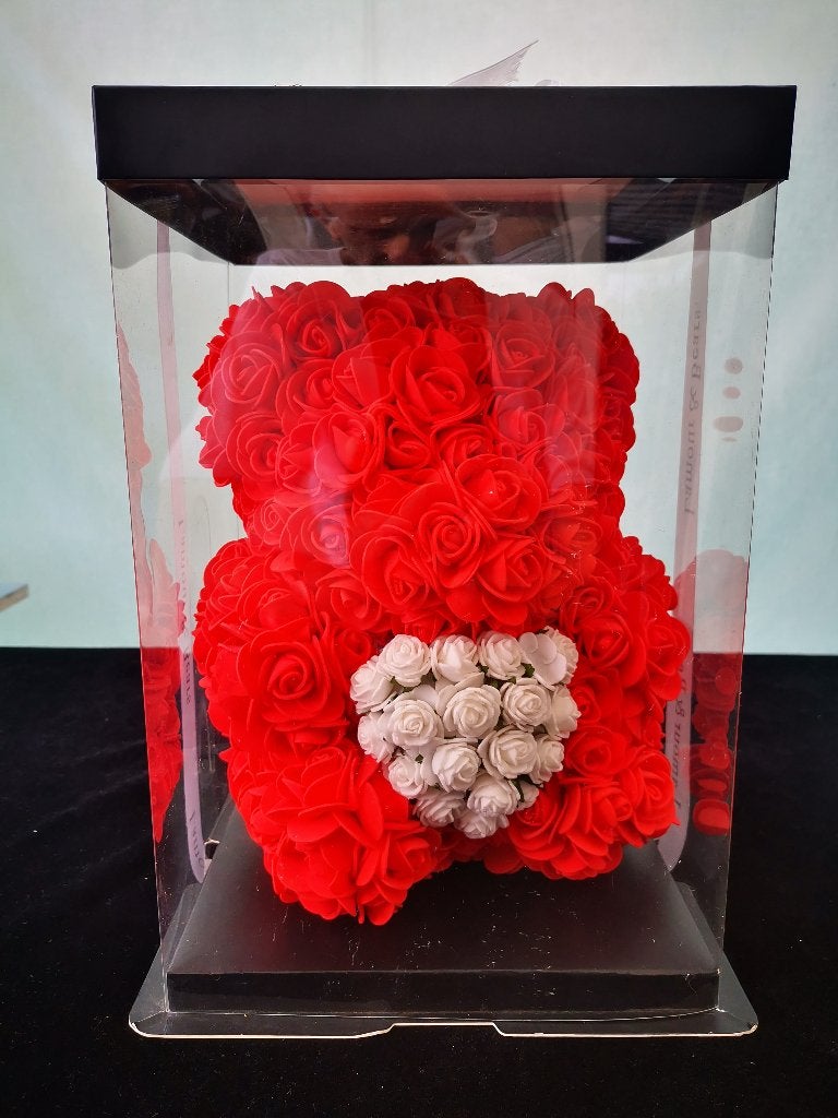 DE L'AMOUR rozen beer teddybeer Valentijnsdag Verjaardag, Verzamelen, Ophalen of Verzenden, Zo goed als nieuw, Stoffen beer, Overige merken
