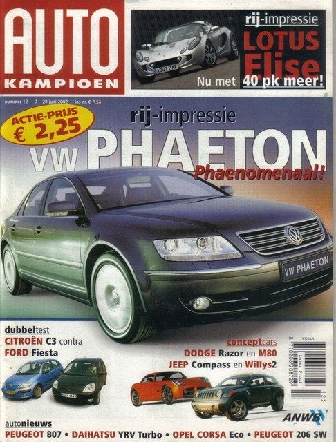 Autokampioen 12 2002: VW Pheaton - Volvo XC90 - Daihatsu YRV, Ophalen of Verzenden, Gelezen, Algemeen