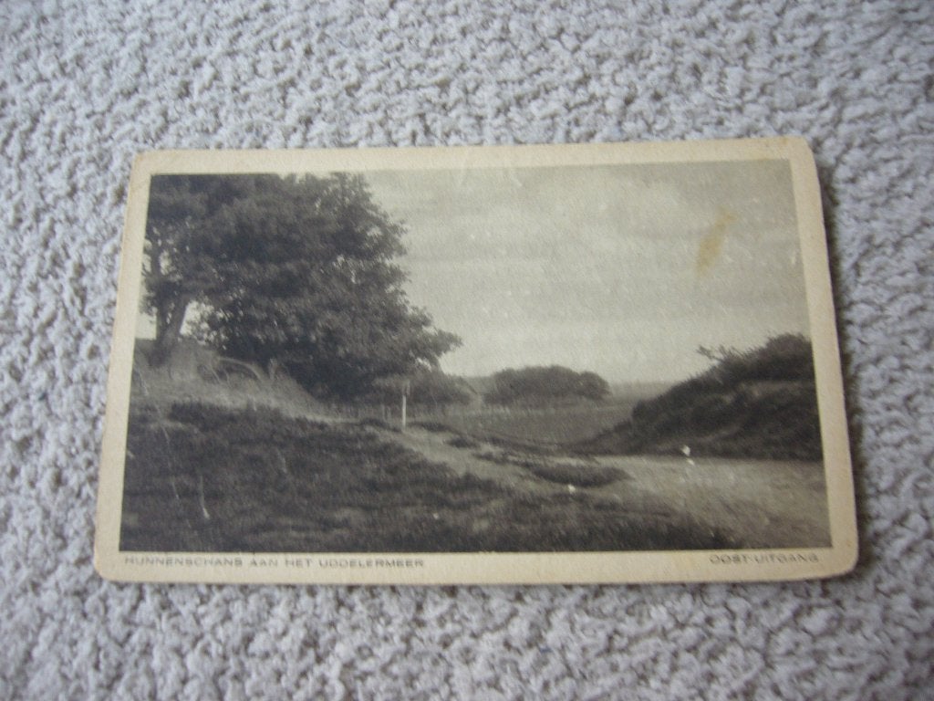 APELDOORN / UDDEL  =  HUNNENSCHANS AAN HET UDDELERMEER  1920, Verzamelen, Ophalen of Verzenden, Voor 1920, Gelopen, Gelderland